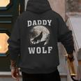 Daddy Wolf Wolves Dad Moon Fathers Day Men's Hoodie Back Print