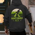 Daddysaurus Rex 2 Kids Sunset Tshirt For Fathers Day Men's Hoodie Back Print