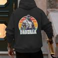 Dadzilla The Rad Dad Kaiju Vibes Men's Hoodie Back Print