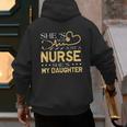 My Daughter Is A Nurse Proud Nurse's Mom Dad RN LPN Family Men's Hoodie Back Print