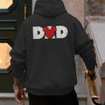 Disney Mickey And Friends Dad Mickey Distressed Text Logo Men's Hoodie Back Print
