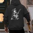 Dog Guitarist Guitar Australian Shepherd Dad Mom Men's Hoodie Back Print