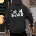 The Dogfather Tee Fathers Day Dad Dog Lover Schnauzer For Men Women Girls Kids Men's Hoodie Back Print
