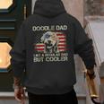 Doodle Dad Goldendoodle Regular Dad But Cooler American Flag Men's Hoodie Back Print