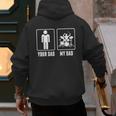 Drummer Drums Your Dad My Dad Tshirt Men's Hoodie Back Print