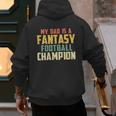 Fantasy Football Dad Champion Vintage Draft Party Men's Hoodie Back Print