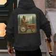 Farmer Men Tractor Rancher Farm Dad Distressed Men's Hoodie Back Print