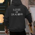 Father Of Dragons Shirt Fathers Day Best For Dad Men's Hoodie Back Print