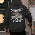 Father Veterans Day My Favorite Veteran Is My Dad For Kids Men's Hoodie Back Print