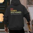Fathers Day From Wife Son Kids Dad Grandpa Great Grandpa Men's Hoodie Back Print