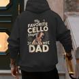 My Favorite Cello Player Calls Me Dad Fathers Day Men's Hoodie Back Print