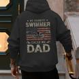 My Favorite Swimmer Calls Me Dad Fathers Day Men's Hoodie Back Print
