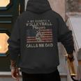 My Favorite Volleyball Player Calls Me Dad USA Flag Men's Hoodie Back Print