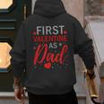 My First Valentine As Dad 2025 For a Proud New Father Men's Hoodie Back Print