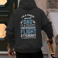 Flight Attendant Shirt For Dad Father Flight Attendant Men's Hoodie Back Print
