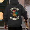 Fluent In Fowl Language Chicken Rooster Mom Dad Farm Men's Hoodie Back Print