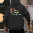 G-Pa The Man The Myth The Legend Dad Grandpa Men's Hoodie Back Print