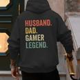 Gamer Husband Dad Video Game Legend Father's Day Men's Hoodie Back Print