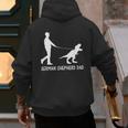 German Shepherd Dad Dinosaur GSD Owners Father's Day Men's Hoodie Back Print German Shepherd Dad Dinosaur GSD Owners Father's Day Men's Hoodie Back Print