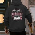 This Girl Loves Hunting With Her Dad Pink Deer Hunter Men's Hoodie Back Print