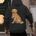 Golden Retriever I Love Dad Dog Dad Father's Day Men's Hoodie Back Print