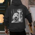 Goldendoodle Alien UFO Taking a Selfie Dog Mom Dad Men's Hoodie Back Print