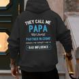 Grandpa Papa Partner In Crime Dad Men's Hoodie Back Print