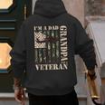 Grandpa Veteran Fathers Day Dad Veteran Camo American Flag Men's Hoodie Back Print