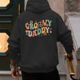 Groovy Daddy Birthday Party Peace Sign Dad 60s 70s Hippie Men's Hoodie Back Print