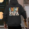 Groovy Papa Dad Retro Hippie 60s 70s Party Outfit Men Men's Hoodie Back Print