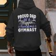 Gymnastics Watercolor Proud Dad Of A Flippin Awesome Gymnast Men's Hoodie Back Print