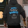 Happy Birthday Daddy Dad Birthday Bday Costume Family Party Men's Hoodie Back Print Happy Birthday Daddy Dad Birthday Bday Costume Family Party Men's Hoodie Back Print