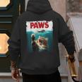 Humorous Paws Parody Cat Mouse For Cat Lover Cat Mom Cat Dad Men's Hoodie Back Print