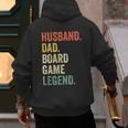 Husband Dad Board Game Night Legend Father Vintage Men's Hoodie Back Print Husband Dad Board Game Night Legend Father Vintage Men's Hoodie Back Print