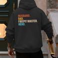 Husband Dad Firepit Master Hero Men's Hoodie Back Print
