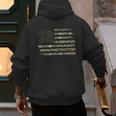 Husband Daddy Protector Hero Fathers Day Camo American Flag Men's Hoodie Back Print