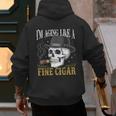 I'm Aging Like a Fine Cigar Skull Dad Retro Adult Men's Hoodie Back Print