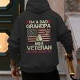 I'm a Dad Grandpa And a Veteran Nothing Scares Me Men's Hoodie Back Print