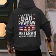 I'm A Dad Pawpaw And A Veteran Shirt Men Grandpa Fathers Day Men's Hoodie Back Print
