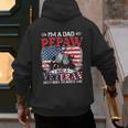 I'm Dad Pepaw Veteran Nothing Scares Me Father's Day Men's Hoodie Back Print