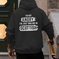 I'm Not Angry I'm Just Smiling In Scottish Dad Fun Scotland Men's Hoodie Back Print