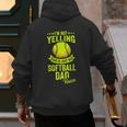 I'm Not Yelling This Is Just My Softball Dad Voice Men's Hoodie Back Print