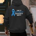 June Is Men’s Health Awareness Month Ribbon For Dad Grandpa Men's Hoodie Back Print