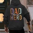 Kids Fathers Day Shirt For Son Daughter My Dad Is My Hero Men's Hoodie Back Print
