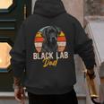 Lab Dad Retro Black Labrador Owner Men's Hoodie Back Print