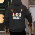 Leg Rest Naughty Dad Joke Vagitarian Lesbian Men's Hoodie Back Print