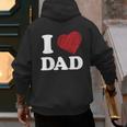 I Love Dad Men's Hoodie Back Print