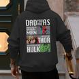 Marvel Father's Day Spider-Man Thor Hulk Dad Attributes Men's Hoodie Back Print
