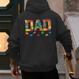 Master Builder Dad Birthday Boy Building Bricks Blocks Daddy Men's Hoodie Back Print