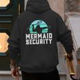Mermaid Security Shirt Boys Swimmer Dad Merdad Trident Men's Hoodie Back Print